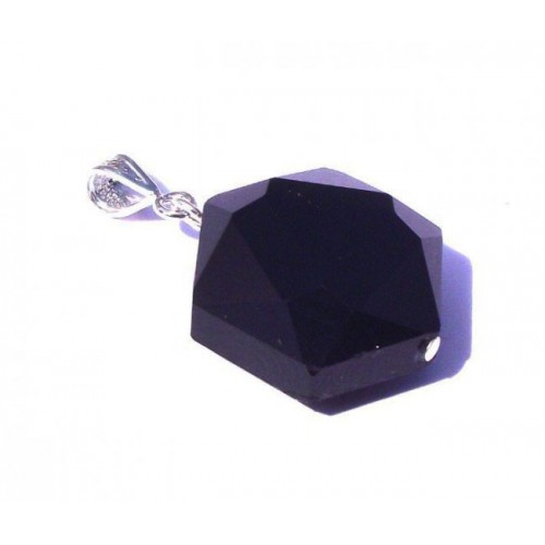 Hexagon Sacred Black Andara Crystal Pendant